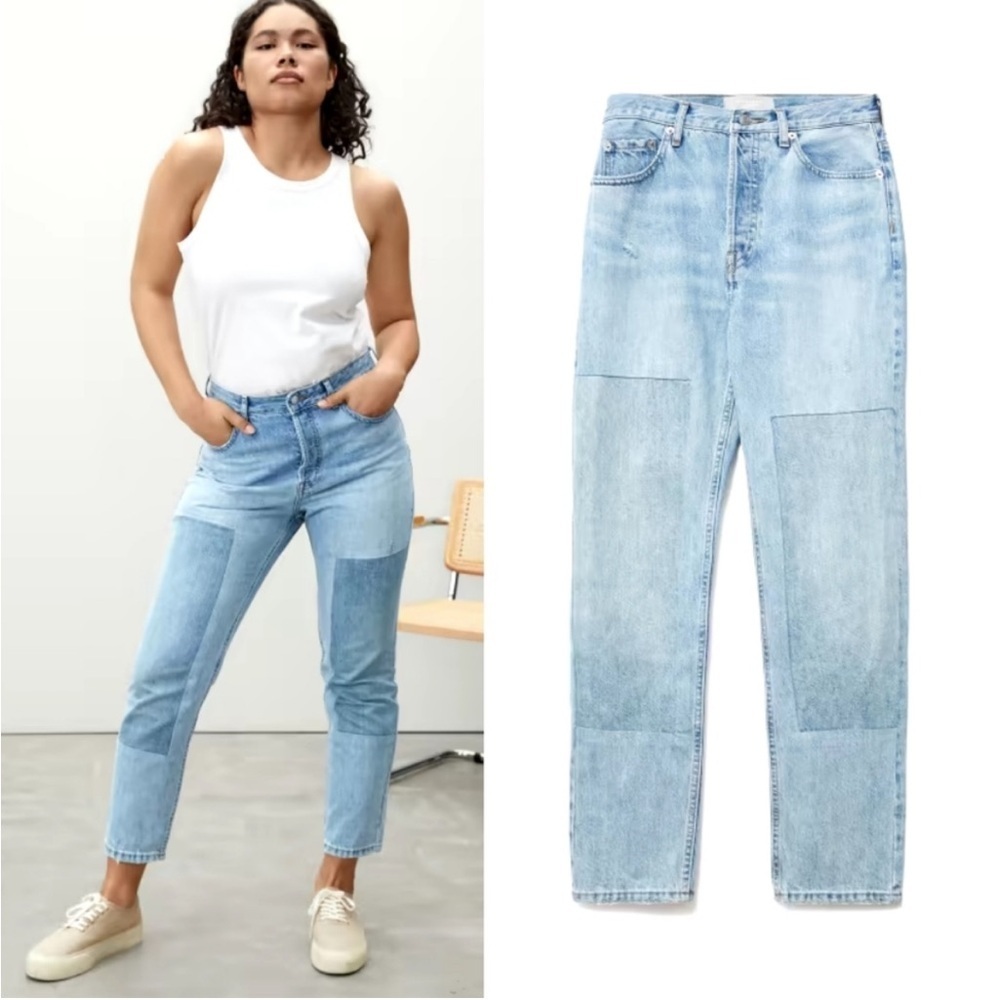 Everlane The Curvy Cheeky Straight Jean Organic Cotton 31 Crop